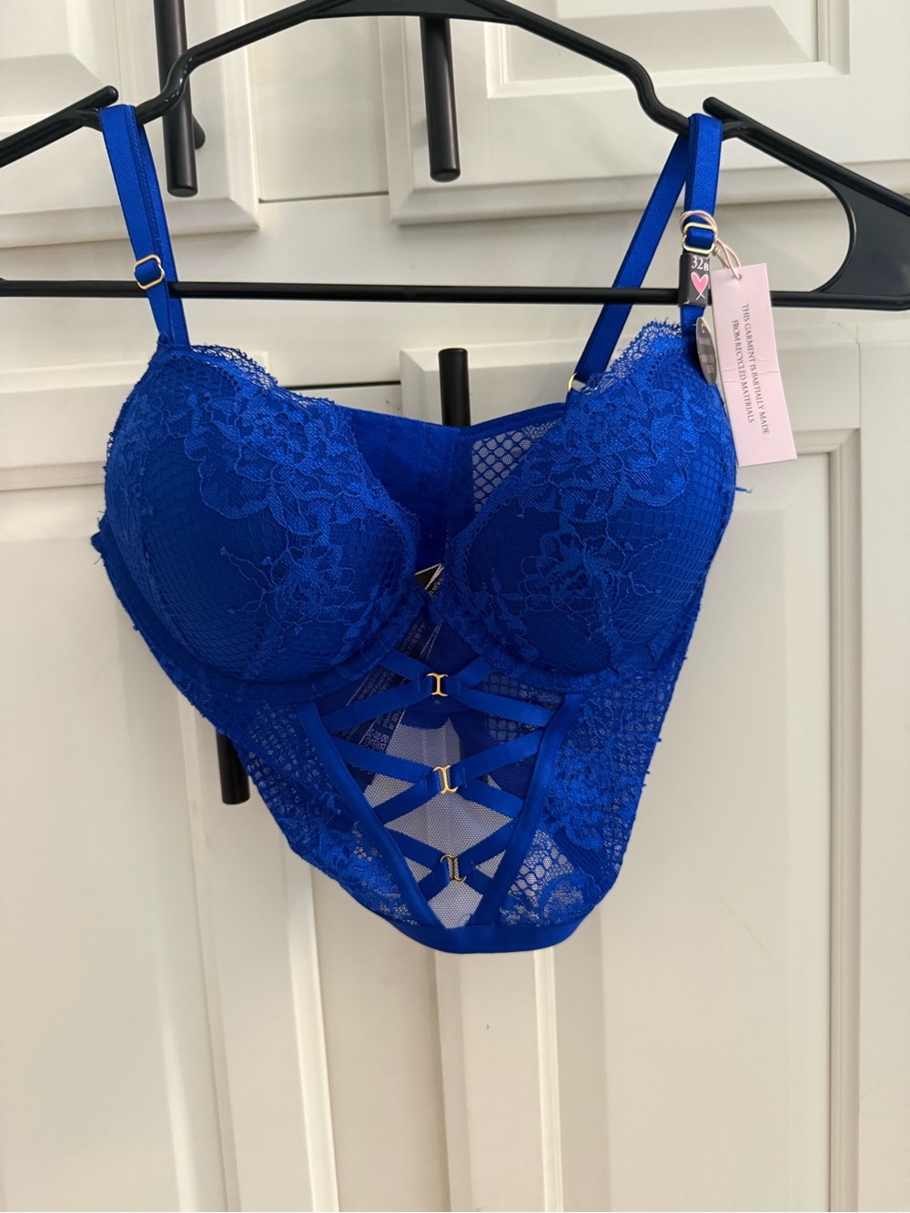 Victoria's Secret Royal Blue Lace Corset Bralette